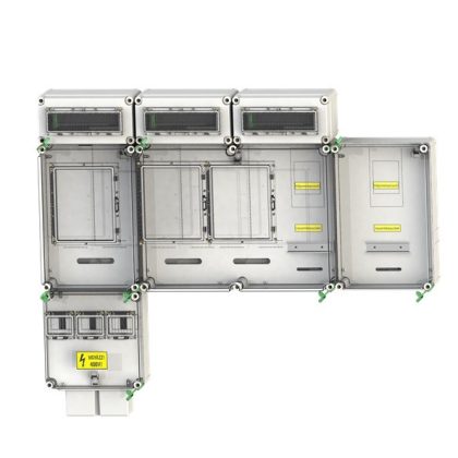   CSATÁRI PLAST PVT 7590 Á-V-Hv Fm 80A-K-ÁK fogyasztásmérő szekrény, felületre szerelt kivitel