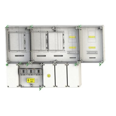 CSATÁRI PLAST PVT 7590 Á-V-Hv Fm 80A-SZ KF fogyasztásmérő szekrény, felületre szerelt kivitel
