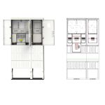   CSATÁRI PLAST PVT-K-L Á-V-Hv Fm-SB Egy felhasználási helyes M63.80A, V32A és H63.80A mérés, földkábeles, szabadon álló kivitelben, fogyasztói főelosztóval, NH00 szakaszoló biztosítóval a méretlen oldalon