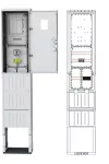 CSATÁRI PLAST PVT-K-L Fm-40 fogyasztásmérő szekrény, szabadon álló kivitel CSATÁRI PLAST PVT-K-L Fm-40 fogyasztásmérő szekrény, szabadon álló kivitel