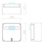   CSATÁRI PLAST PVT 3030 KM1 Méretlen elosztó a kismegszakító és sorkapcsok számára 1db 4 modulos ablak