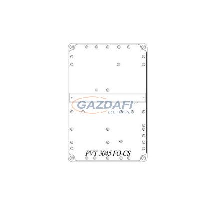   CSATÁRI PLAST PVT 3045 FO-CS Üres szekrény méretlen kábelek, vezetékek átvezetésére, kalapsínnel, csoportos fogyasztásmérő kialakítására
