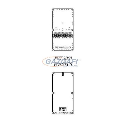   CSATÁRI PLAST PVT 3060 FO150-CS Kábelfogadó modul sorkapcsokkal, csoportos fogyasztásmérő kialakítására