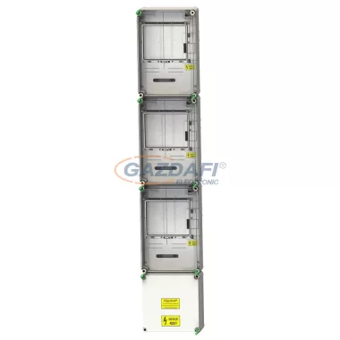 CSATÁRI PLAST PVTCS 3-KOM Két-három felhasználási helyes M63A csoportos mérés, szinti mérőcsoport rendszer, felületre szerelt kivitelben