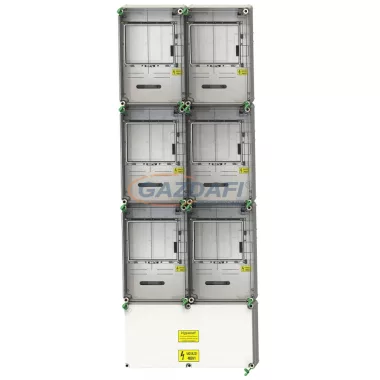 CSATÁRI PLAST PVTCS 6-KOM Két-hat felhasználási helyes M63A vagy M63A és V32A csoportos mérés, szinti mérőcsoport rendszer, felületre szerelt kivitelben