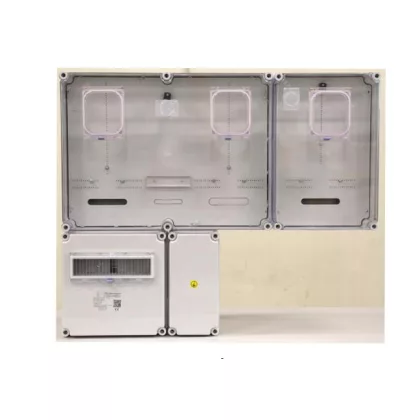   Csatári Plast PVT 7590 Á-V-H Fm-SZ-U Egy felhasználási helyes M63.80A, V32A és H63.80A mérés, szabadvezetékes, felületre szerelt kivitelben, PVT 1530 FF fő földelő sínnel