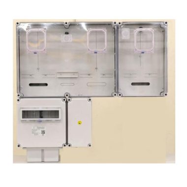 Csatári Plast PVT 7590 Á-V-H Fm-K-U Egy felhasználási helyes M63.80A, V32A és H63.80A mérés, földkábeles, felületre szerelt kivitelben, PVT 1530 FF fő földelő sínnel