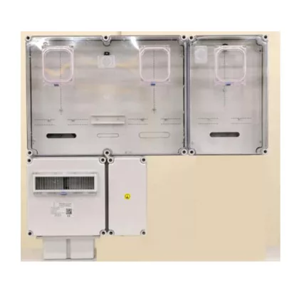   Csatári Plast PVT 7590 Á-V-H Fm-K-U Egy felhasználási helyes M63.80A, V32A és H63.80A mérés, földkábeles, felületre szerelt kivitelben, PVT 1530 FF fő földelő sínnel