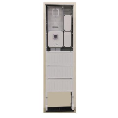 Csatári Plast PVT-K-L Fm-53-U Egy felhasználói helyes M63.80A mérés földkábeles, szabadon álló kivitelben, fogyasztói főelosztóval, 530 mm széles szekrényben