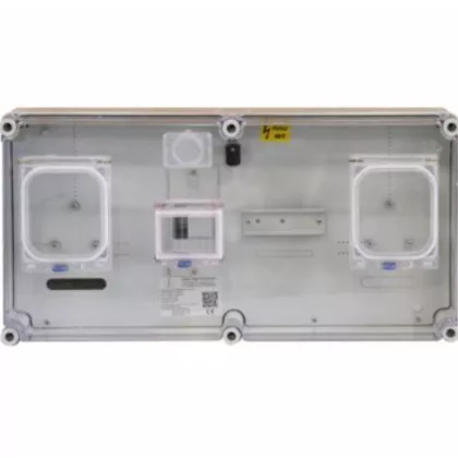   Csatári Plast  PVT 3060 Á-V Fm-CS Egy felhasználó helyes M63A, V32A társasházi felületre szerelt fogyasztásmérőhely, fekvő kivitel, egyedi és csoportos kialakításban is