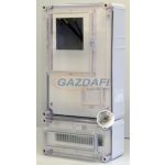   CSATÁRI PLAST PVT 3045 ÁK12–A 1-3F fogyasztásmérő EM ablakkal, kulcsos zárral+kismegsz.sz., 300x600x170mm