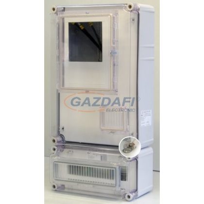   CSATÁRI PLAST PVT EON 3045 ÁK12–A-AM fogyasztásmérő EM ablakkal, kulcsos zárral+kismegsz.sz., 300x600x170mm, alsó maszkkal
