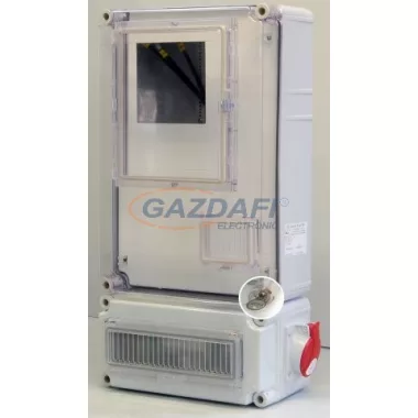 CSATÁRI PLAST PVT 3045 ÁK12–AD 3F fogyasztásmérő EM ablakkal, kulcsos zárral+kism.+2x230V, 300x600x170mm