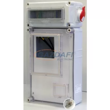 CSATÁRI PLAST PVT EON 3045 ÁK12–F Fi-AM fogyasztásmérő EM ablakkal, kulcsos zárral+kism.komplett, 300x600x170mm, alsó maszkkal