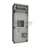   CSATÁRI PLAST PVT 3060ÁK12–F 1-3F fogyasztásmérő EM ablakkal, kulcsos zárral+kismeg.sz., 300x750x170mm