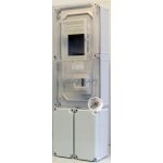   CSATÁRI PLAST PVT 3060 FO2 1-3F fogyasztásmérő EM ablakkal, kulcsos zárral, kábelfog+elmenő, 300x900x170mm