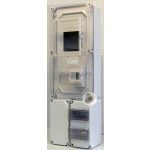   CSATÁRI PLAST PVT EON 3060 FO 2x6 ÁK-AM fogyasztásmérő EM ablakkal, kulcsos zárral, kábelfo+elm 12mod, 300x900x170mm, alsó maszkkal