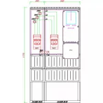   CSATÁRI PLAST PVT K-L EON 250T 200/5 ÁV, Áramváltós mérőhely, 930x250mm