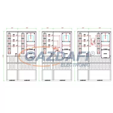 CSATÁRI PLAST PVT K-L EON 400S, Áramváltós mérőhely,1065x320mm