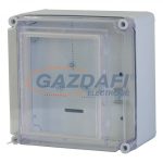   CSATÁRI PLAST PVT EON 3030–1Fm-AM egyfázisú fogyasztásmérő EM ablakkal, kulcsos zárral, 300x300x170mm, alsó maszkkal