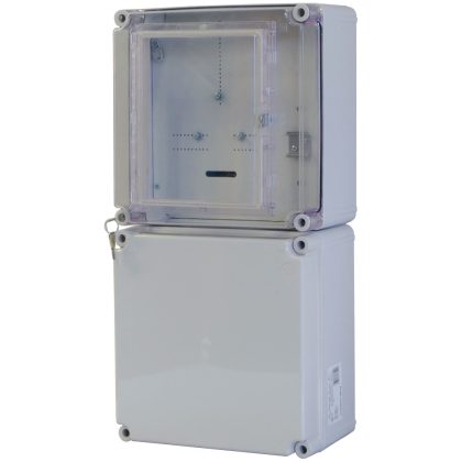   CSATÁRI PLAST PVT EON 3030 FO 3030-AM fogyasztásmérő EM ablakkal, kulcsos zárral + kábfo szerelőlappal, 300x600x170mm, alsó maszkkal