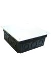 TRACON D100X100 Perforated junction box recessed, square, black 100 (116) × 51.5mm, IP44, 5 pcs / pack