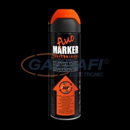   DECOCOLOR Fluo Marker 360° fluoreszkáló jelző spray, 500ml, narancs