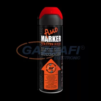   DECOCOLOR Fluo Marker 360° fluoreszkáló jelző spray, 500ml, vörös