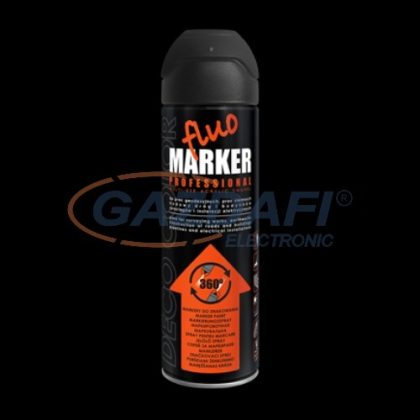   DECOCOLOR Fluo Marker 360° fluoreszkáló jelző spray, 500ml, fekete