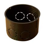   TRACON D60 Perforált szerelvénydoboz süllyesztett, sima, fekete 62×40mm