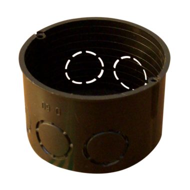 TRACON D60 Perforált szerelvénydoboz süllyesztett, sima, fekete 62×40mm