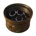 TRACON D70 Perforált kötődoboz süllyesztett, fekete 70×45mm