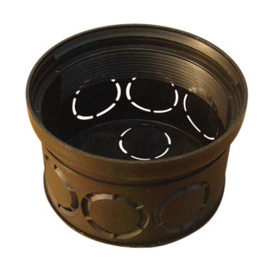 TRACON D70 Perforált kötődoboz süllyesztett, fekete 70×45mm