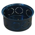 TRACON D70SZT Perforált szerelvénydoboz süllyesztett, tetővel, fekete 72×36mm