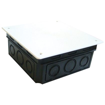   TRACON D80X80 Perforated junction box recessed, square, black 76 (97) × 51.5mm, IP44, 5 pcs / pack