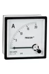 TRACON DCAM48-20 Analóg egyenáramú ampermérő közvetlen méréshez 48×48mm, 20A DC