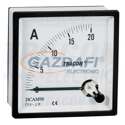   TRACON DCAM48-5 Analóg egyenáramú ampermérő közvetlen méréshez 48×48mm, 5A DC
