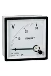 TRACON DCVM48-30 Analóg egyenáramú voltmérő 48×48mm, 30V DC