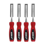 DEDRA 06C045 Vésőkészlet: 4db: 6,12,15,25mm, CrV acél, kétanyagú fogantyú