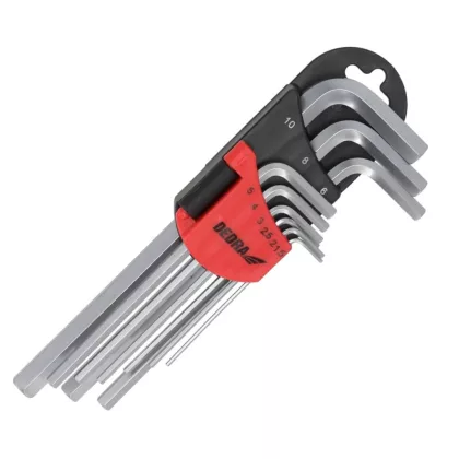   DEDRA 06F201 Hosszú imbuszkulcsok 1.5-10mm készlet 9db, CRV