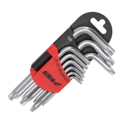 DEDRA 06F220 Rövid torx kulcsok T10-T50 készlet 9db CRV