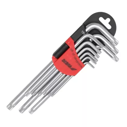 DEDRA 06F221 Hosszú torx kulcsok T10-T50 készlet 9db CRV