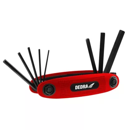   DEDRA 06F240 Hatszögletű kulcsok 1.5-8mm, készlet 8db,CRV,feketített
