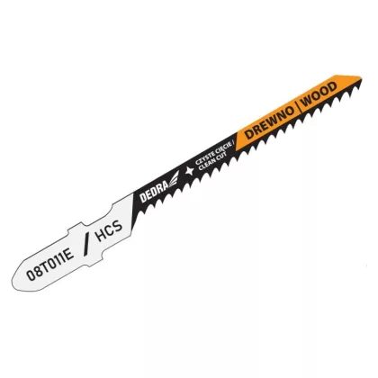   DEDRA 08T011E Pengék dekopírfűrészhez 76/50mm, fa, HCS, T, 2db