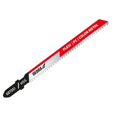 DEDRA 08T051 Pengék dekopírfűrészhez 100/75mm, plexi, HSS, T, 2db