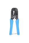 DEDRA 1268 Sajtolószerszám telefonhálózathoz, RJ45, RJ12, RJ11, 4P4C, 4P2C+izoláció eltávolító