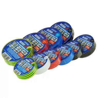 DEDRA 12VTC1910 Elektromos szigetelőszalag PVC piros 19mmx10m