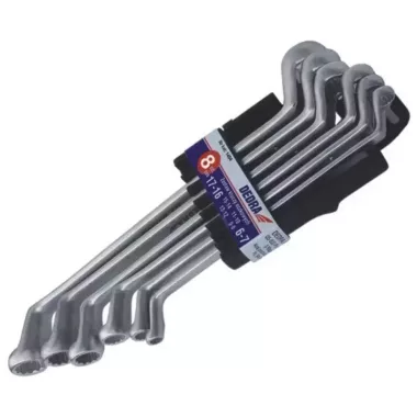 DEDRA 1404 Gyűrűkulcs készlet,CrV, 6db, 6-7, 8-9, 10-11, 12-13, 14-15, 16-17
