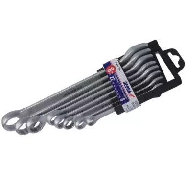 DEDRA 1405 Gyűrű-villáskulcs készlet , 12db, CrV, 6, 7, 8, 9, 10, 11, 12, 13, 14, 17, 19, 22mm