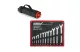 DEDRA 1405S Gyűrű-villáskulcs készlet , 12db, CrV, 6-14, 17, 19, 22mm PVC tartóban